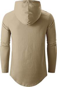 Sudaderas con capucha informales de invierno para hombre, Color sólido, 100% algodón, forro polar, ajuste Regular, secado rápido y transpirable, alta calidad - Product Image 6