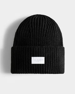 Nouveau bonnet tendance personnalisé en laine mélangée noire, léger, doux, chaud, pour les sports d'hiver et les vêtements de rue, unisexe - Product Image 5
