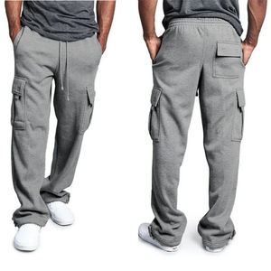Nouveaux hommes décontractés cordon taille couleur unie poches pantalons pantalons de sport pantalons de survêtement pantalons d'entraînement - Product Image 3