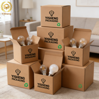 Boîtes en carton ondulé kraft brun et blanc imprimées sur mesure pour l'emballage des pièces d'ampoules LED
