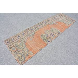Tapis en laine turque vintage 26x87ft Orange Beige tissage plat Patchwork motif salon tapis support en Latex pour décorations de voiture - Product Image 2