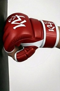 Gants de boxe demi-doigts en cuir PU pour entraînement et sparring MMA Muay Thai Kickboxing KLTW INT'L KL-MMA-001 - Product Image 5