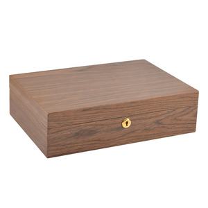 Ensemble de bijoux en bois de luxe boîte rectangulaire organisateur d'emballage de bijoux personnalisé en velours boîte à bijoux en bois faite à la main - Product Image 2