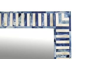 HF CRAFTS-Marco de espejo blanco con incrustaciones de resina para decoración de baño y oficina - Product Image 2