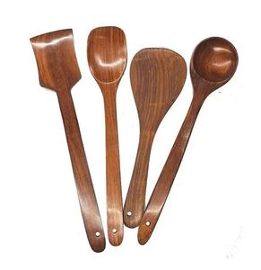 Ensemble d'ustensiles en bois de teck naturel de vente chaude pour la cuisson des cuillères en bois pour la cuisine ensemble d'ustensiles antiadhésifs au meilleur prix. - Product Image 3