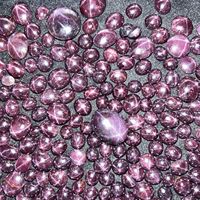 Cabochon en rubis étoilé naturel-Beau design, léger