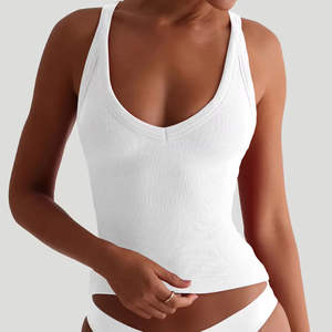 Débardeurs vierges pour femmes grande taille doux Compression confort rembourré respirant Yoga débardeur - Product Image 3
