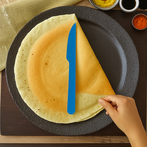 มีดหั่นอาหารค่ำสีน้ำเงินแบบใช้แล้วทิ้งเป็นมิตรกับสิ่งแวดล้อมใช้ได้ทั้งในไมโครเวฟเกรดอาหารแบบย่อยสลายได้ตามธรรมชาติมีดดีไซน์แบบเซนเอเชียสำหรับ - Product Image 4