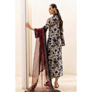 Zainab Chottani '23คอลเลกชันสนามหญ้าทาห์รา-MYSTI-PEONY 5B-TC-606ปาร์ตี้อินเดียชุด Saree salwar kameez ทำจากผ้าฝ้ายสนามหญ้า lehenga - Product Image 4