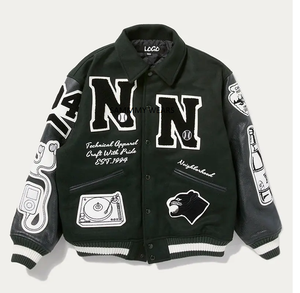 Logos brodés Patchs en chenille Vestes Letterman Vêtements pour hommes personnalisés Vestes avec logos brodés - Product Image 2