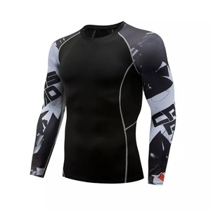 GAF Meilleure vente de produit Rash Guard à manches longues Dernier design MMA Wear Solid Color Rash Guard - Product Image 1