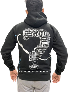 Haute exigence personnalisé bouffée imprimé et brodé sweats à capuche pour hommes pur coton polaire tissu fait à capuche à manches longues pour hommes - Product Image 2