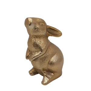 Aluminium Decorative <b>Rabbit</b> Sculpture Rough Brass Gold Colour Modern Design Christmas <b>Gift</b> & Christmas Decoration - Product Image 1