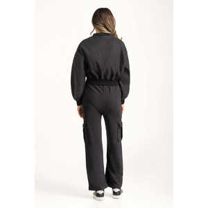 Chaqueta Sintética Acolchada con Cuello Alto para Mujer WM-JKT-WS24-086, Forro de Spandex Teñido Liso con Aspecto de Piel de Oveja para Primavera y Otoño - Product Image 1