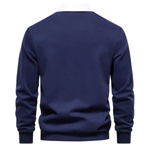 Polo à manches longues 100 % coton pour hommes, personnalisable avec logo imprimé ou brodé, idéal pour le travail – Vente en gros - Product Image 3