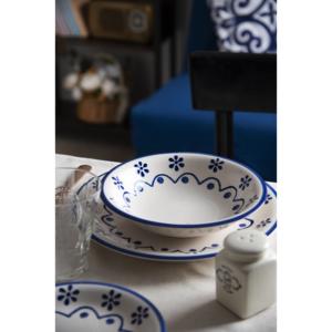 Service de vaisselle 18 pièces en céramique de chine vieux cottage bleu et blanc Excelsa - Product Image 4