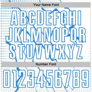 Camiseta de Fútbol Personalizada con Rayo Blanco y Azul, de Secado Rápido, Cuello Redondo, Manga Corta, Transpirable, Ligera, Antibacteriana, para Entrenamiento - Product Image 5