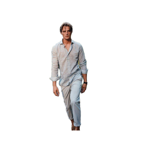 Camicia da uomo in cotone 100% 3D digitale stampata micro geometrica modello astratto seguendo il Made in Italy tradizione vintage - Product Image 1