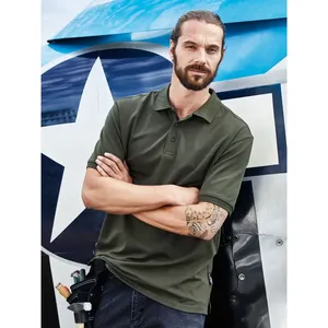 Polo bio-extensible pour homme, chemise de travail promotionnelle durable, merchandising écologique - Product Image 1
