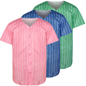 Street Baseball Jersey Youth Fit Custom Button Up Mesh Fabric Softball Shirt Sublimación Print Tackle Twill Quick Dry USA - Product Image 1