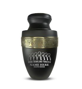 Urne de crémation humaine personnalisée pour adultes avec nom gravé personnalisé Date Navire pour les cendres et les séries Elite Lover Noir Taille personnalisée - Product Image 1