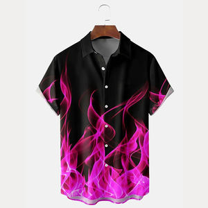 Professional Summer New Beach <b>Shirt</b> <b>for</b> <b>Men</b> Button up Polyester <b>Hawaiian</b> Floral <b>Shirt</b> - Product Image 1