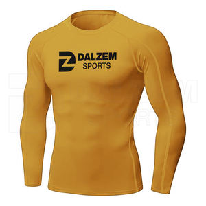 100% Polyester Gym Fitness T-<b>Shirt</b> Men's <b>Moisture</b> <b>Wicking</b> Sportswear Running Workout Training Solid Design Wholesale Rash Guard - Product Image 4