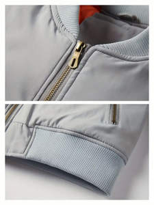 Veste bomber zippée à col montant pour homme, logo personnalisé OEM ODM, poches avant, capuche, hiver, sport, décontracté, confort, service direct - Product Image 6