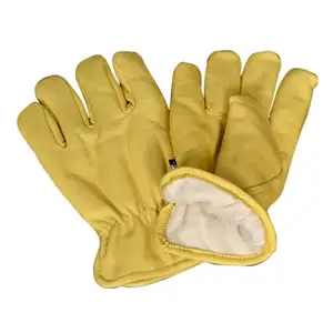 Hot Sales Four Finger Tips Pattern Safety Driving Leather Gloves and Mittens for Wholesale Export Sale