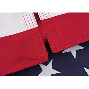 Drapeau américain USA TOP FLAGSINC, 3x5 pieds, double face, fabriqué aux États-Unis, résistant aux intempéries, pour extérieur, avec 2 œillets en laiton. - Product Image 1