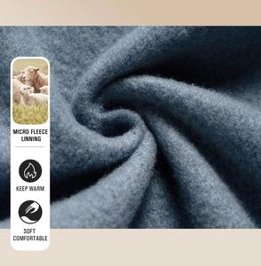 Sudadera con capucha de lana de algodón 100% de talla grande para hombre, sudadera con cordón de bloque de Color con bolsillo de canguro bordado - Product Image 5