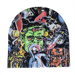 Gorros Y2K con Estampado por Sublimación Personalizado, Gorros Unisex sin Dobladillo con Estampado Completo y Tu Logotipo, MOQ Bajo - Product Image 2