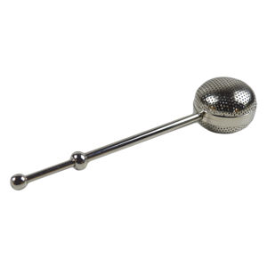 Boule à thé réutilisable en acier inoxydable, infuseur à thé en vrac pour épices avec poignée poussoir, filtres pour la maison et le bureau en gros - Product Image 1