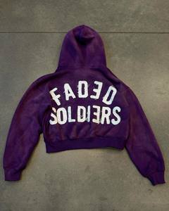 พิมพ์ดิจิตอลขนาดบวก 500gsm เฮฟวี่เวทผู้ชายขนาดใหญ่ที่กําหนดเองกรดล้าง Hoodies วินเทจธรรมดา Hoodies - Product Image 5