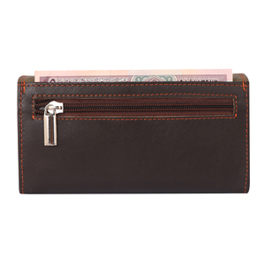 Hot Selling <b>Women's</b> Genuine Leather Long <b>Wallet</b> Button Closure Blocking <b>Card</b> <b>Holder</b> and Daily Use Clutch - Product Image 3