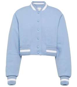 Veste universitaire courte en laine pour femmes Vintage Baseball Style Bomber Linen College Letterman Design hiver approprié brut - Product Image 3