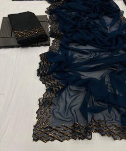 ชุดเจ้าสาวที่หรูหราผ้าคาทันผ้าซิ่นกับงานโดริ: เปลี่ยนสไตล์ของคุณด้วยการตรวจสอบลายดอกไม้เรขาคณิตราคาถูกราคาถูก - Product Image 5