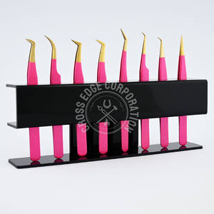 Pinzas para Extensión de Pestañas con Punta de Fibra, 90 Grados, Mega Volumen, Acero Inoxidable, Rectas, para Aislamiento y Aplicación Precisa de Pestañas - Product Image 3