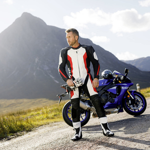 Combinaison de course de moto pour hommes sur mesure de haute qualité nouvelle combinaison de vêtements de sport de dernière conception en cuir véritable taille XL - Product Image 6