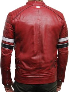 Chaqueta de Motociclista Vintage de Cuero de Oveja Genuino para Hombre, Chaqueta de Invierno Transpirable de Talla Grande con Cremallera y Ribete de Piel de Oveja 2023 - Product Image 4