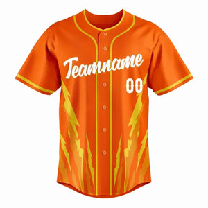 OEM Custom Unisex Plus Size <b>Baseball</b> Jersey Crew Neck Sublimation Breathable Moisture Wicking Quick Dry Heat-Transfer Printed - Product Image 1