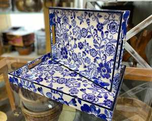 ถาดใส่สำเนียงแบบเรียบง่ายที่ทันสมัยอุปกรณ์จัดระเบียบอเนกประสงค์สำหรับเทียนหรือชุดน้ำชาในห้องนั่งเล่นและห้องนอน - Product Image 1