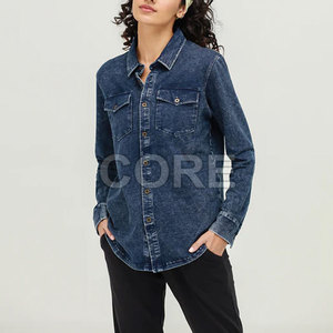 เสื้อยีนส์สำหรับผู้หญิงเสื้อยีนส์ระบายอากาศ - Product Image 1