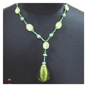 Suministro directo de fábrica Collar con cuentas de vidrio elegante Último estilo de moda para bodas - Product Image 1