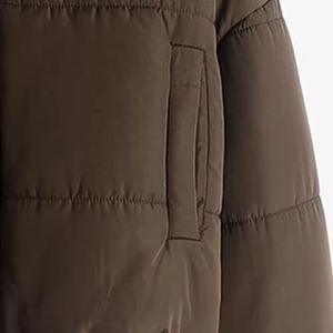 Venta al por mayor de mujeres personalizadas impermeable Floral Puffer cubierto Zip largo de alta calidad estampado acolchado de moda nuevo diseño chaqueta Casual - Product Image 6