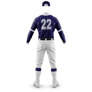 ชุดเครื่องแบบเบสบอลสำหรับผู้ชายทำโลโก้ตามสั่งวัสดุทนทานสีตามสั่งขนาด - Product Image 3