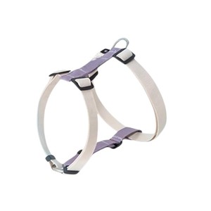 Arnés Ajustable de Nailon para Perro, Estilo Chaleco, Diseño Simple con Cierre de Hebilla, para Perros en Todas las Estaciones, Morado y Beige - Product Image 1