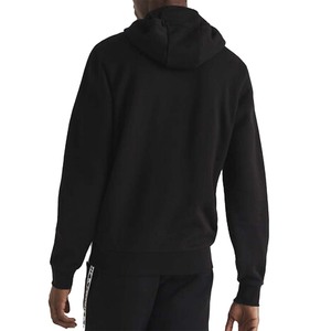 Sudadera con Capucha y Cremallera para Hombre, 100% Algodón, Diseño de Logotipo Bordado con Pedrería, Forro Polar Grueso para Invierno, Frente Sólido - Product Image 3