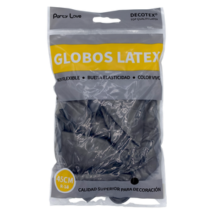 Palloncini in lattice Party Love 45 cm R18 neri per decorazioni - Product Image 2