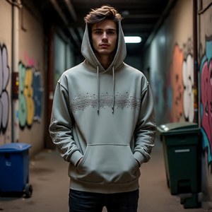 High Quality 100% Cotton <b>Pullover</b> Hoodies Fashionable Solid Pattern Sweatshirts for <b>Men</b> Women - Product Image 3